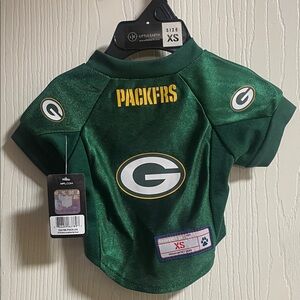 Little Earth Green Packers Pet Jersey, Size XS.